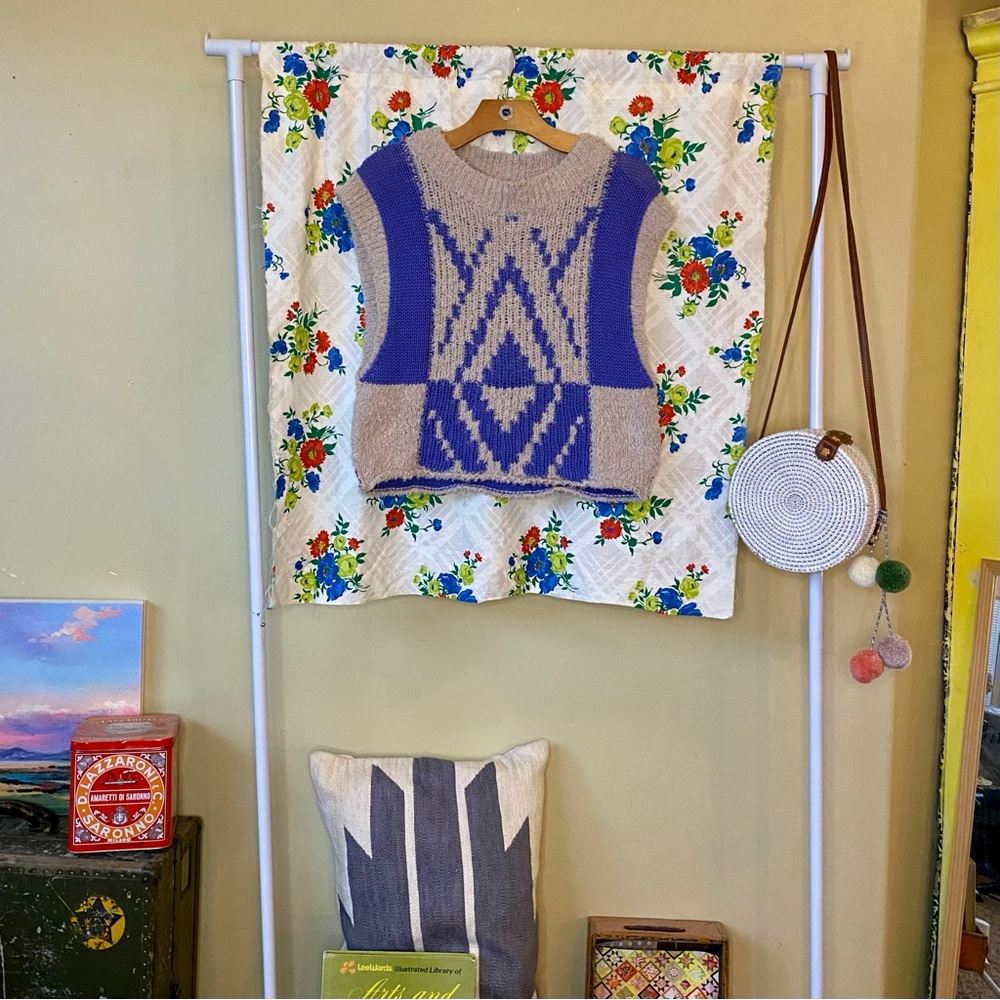 Free People Diamonds for Days Vest in Blue Moon Combo NWOT - Picture 11 of 16